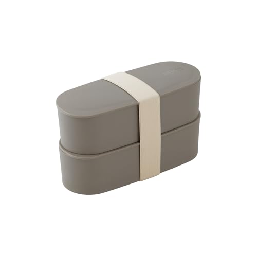 Thermos Lunch Box 2 Tier Fresh Lunch Box 600ml Mocha Slim Size Dishwasher Safe Microwave Safe DJT-601W MC