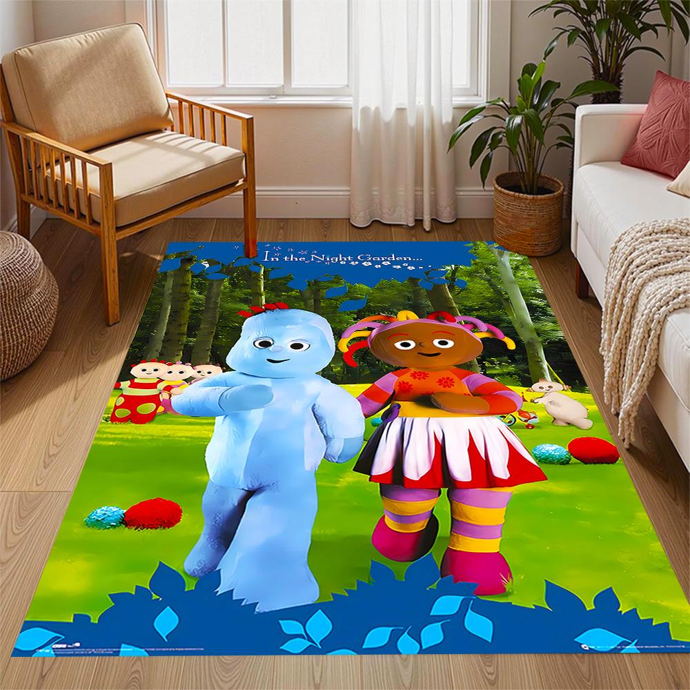 In The Night Garden Characters Themed Anti-Slip Rugs - Polyester Home Decor, Suitable for Bedrooms, Living Rooms, Doorways, Studios, and Decorations