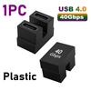 USB 4.0 Adapters U-Shape Straight Angle Adapter Type C Female To Type C Male 40Gbps Fast Data Adapter Converter Charging Adapter