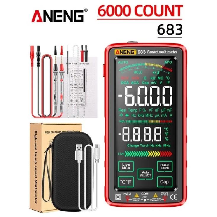 ANENG 683 Smart Multimeter Tester High-end Touch Rechargeable 6000 Counts Multimetro Test Multitester AC/DC Voltage Current Tool