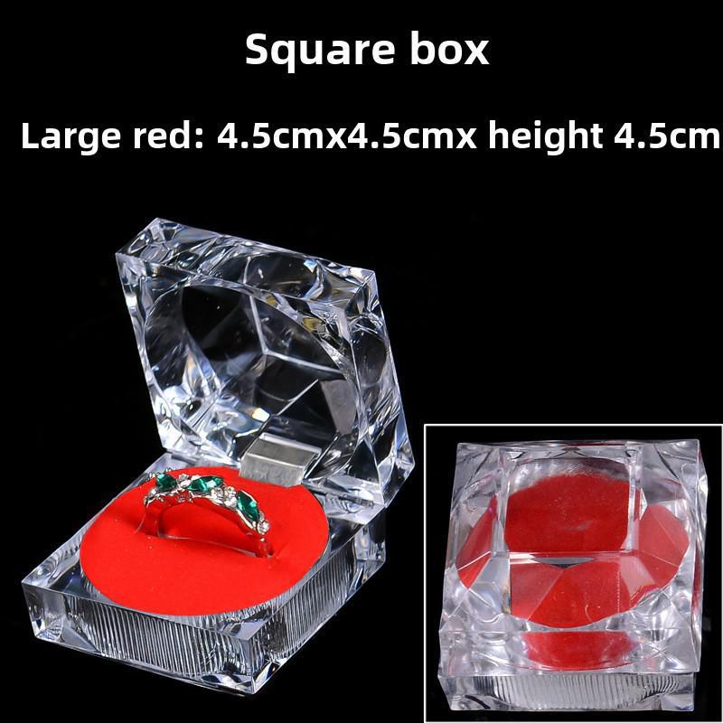 

Прозрачная акриловая шкатулка для демонстрации сережек и ювелирных изделий Big four colors красный