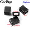 100pcs Cord Ends Lock Bell Stopper Rectangular Sliding Rope Clamp Paracord Sportswear Drawstring Bag Accessories 2 Hole Black