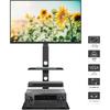 BONTEC Wall-Mounted High TV Stand, Compatible with 30-70 Inch TVs, 40kg Load Capacity, 6 Height Adjustments, 37° Rotation, VESA 600x400mm Compatible, 