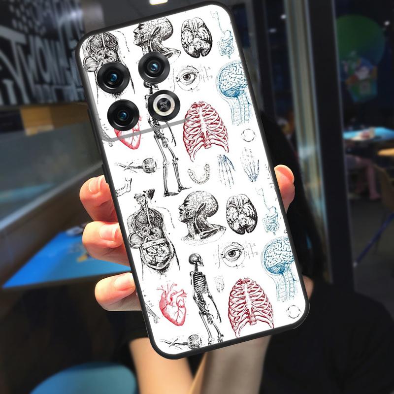 Medizinische menschliche Organe Gehirn Hülle Für OnePlus 12R 13 R 12 11 9 10 Pro 8T 9RT 10T OnePlus Nord 4 CE 2 3 Lite N20 N30 Hülle
