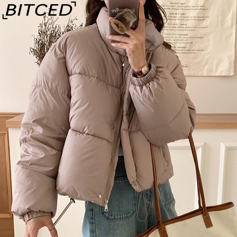BITCED Autumn Women's Urban Casual Puffer Coat Cotton Jacket Fashionable Elegant Outerwear