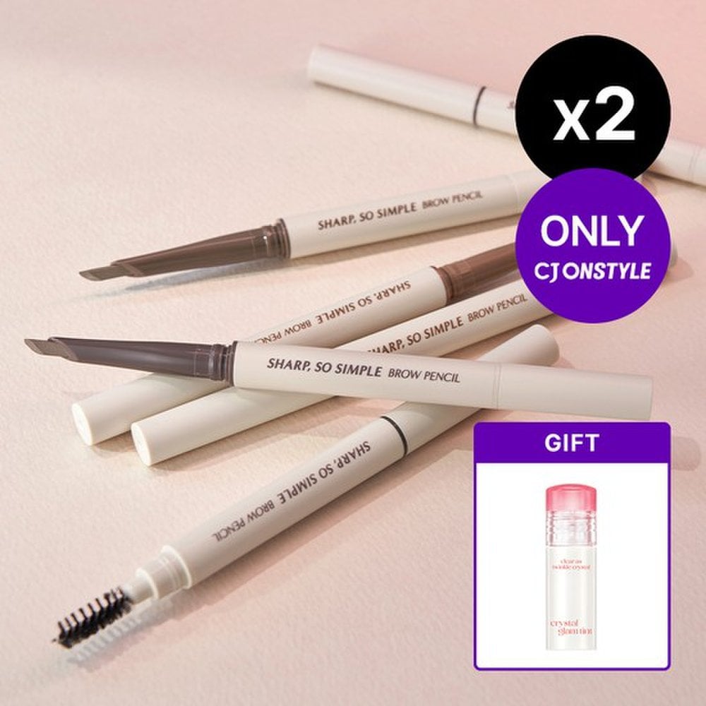 

Карандаш для бровей Sharp So Simple [Бесплатный подарок] Crystal Glam Tint Mini (случайный) 001 Top Gray x2