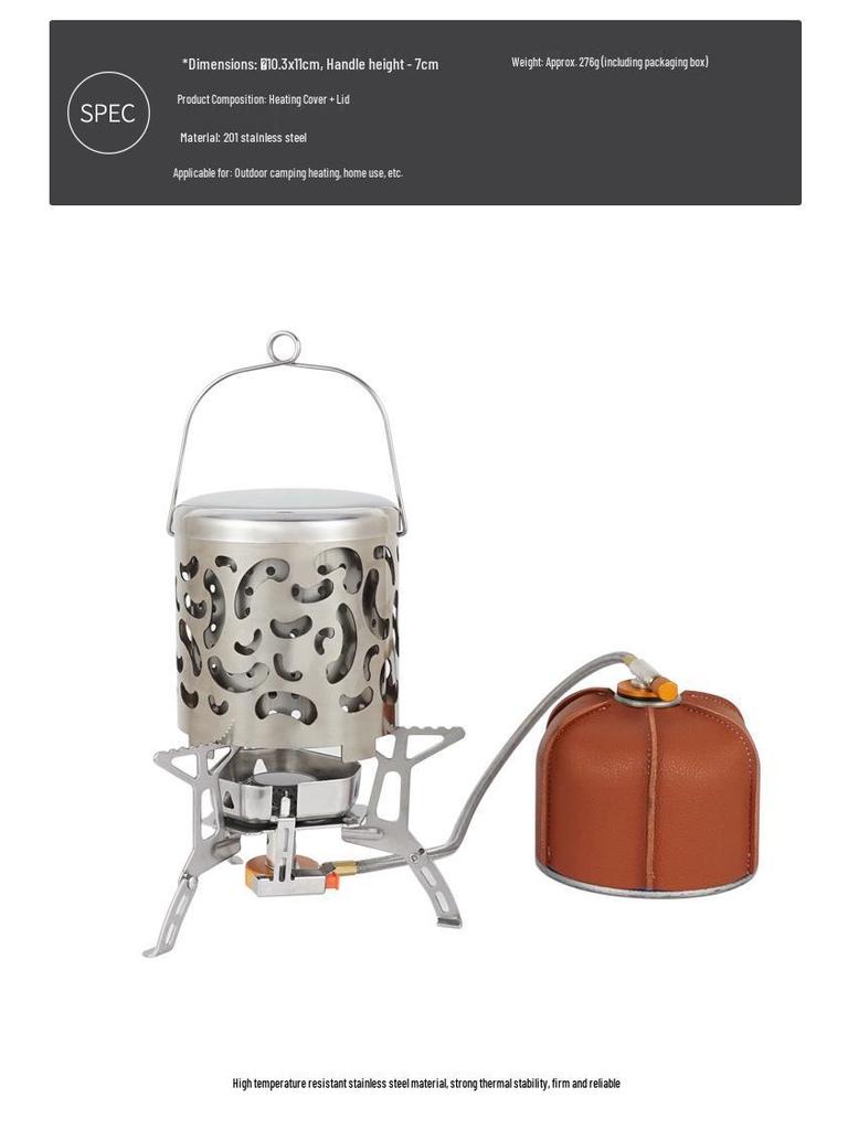Portable Mini Stainless Steel Camping Heater for Autumn and Winter