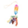 Natural Crystal Column Woven Mesh Pocket Pendant Car Hanging Bag Accessories G15