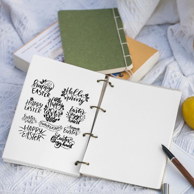 Happy Easter Clear Silicone Stamp for DIY Invitation Card Scrapbooking Paper Craft Rubber Stamp Handmade Journaling Gift