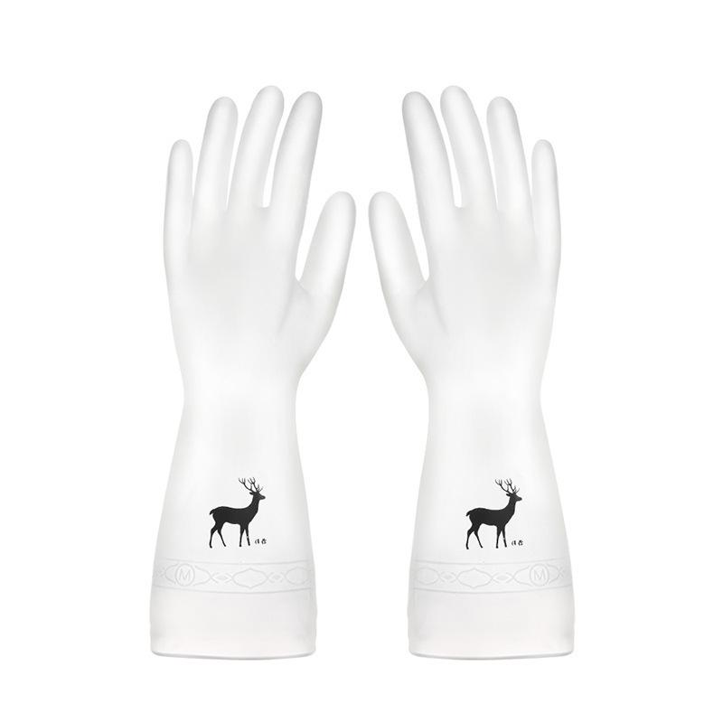 Durable Transparent Waterproof Kitchen Dishwashing Gloves - Wear-Resistant and Long-Lasting Rubber Gloves