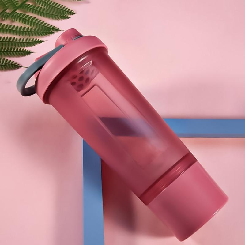 1pc 600ml Frosted Shake Cup Sports Bottle Outdoor Fitness Water Blender Bottle Protein Powder Portable Gym Training Drink