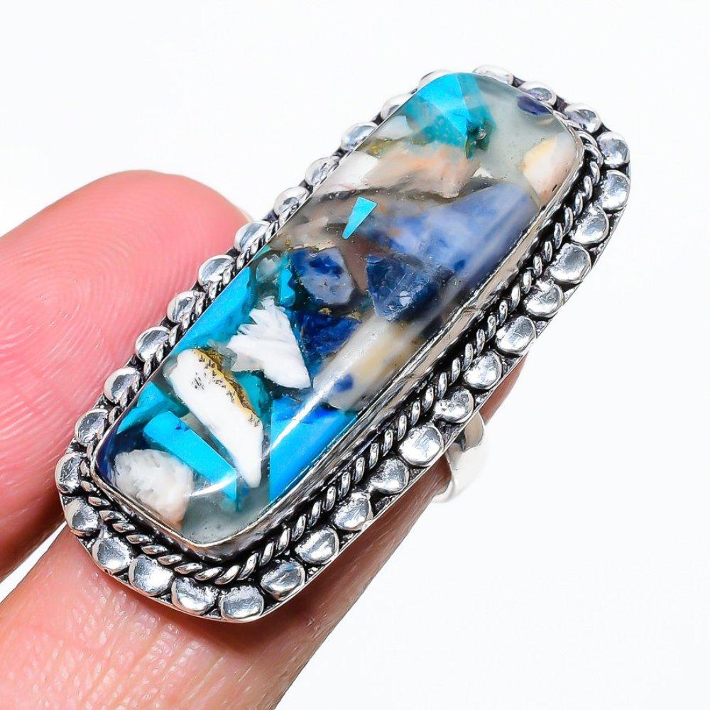 Spiny Oyster Handmade 925 Sterling Silver Jewelry Ring Size 8 P8M20