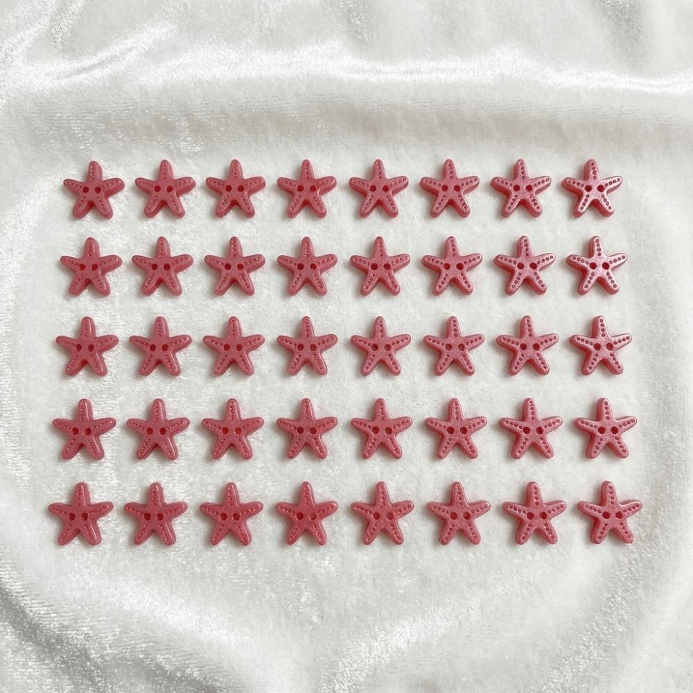 40pcs Creative Imitation Shell Buttons Cute DIY Buttons Starfish Buttons  Cardigan Sweater