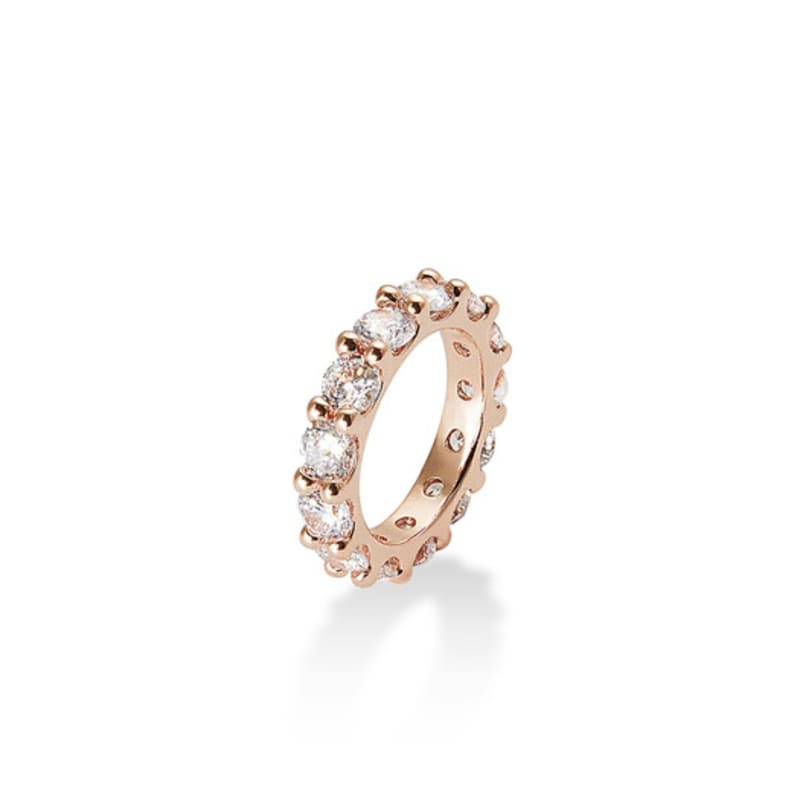 MACIER 4MM Prong Setting Tennis Ring (Rose Gold)