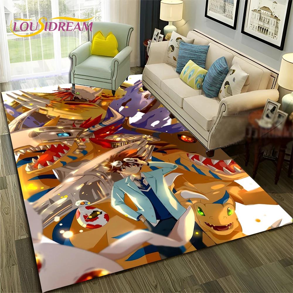 Cartoon Digimon Adventure Monster 3D Carpet Rug for Home Living Room Bedroom Sofa Doormat Decor,kids Area Rug Non-slip Floor Mat