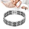 Bransoletka Magnetyczna Prosta Stal Tytanowa Czarna Bransoletki do Terapii Magnetycznej na Uśmierzenie Bólu