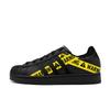 Originals Superstar 2 Yellow Alert Cushioning, Wear Resistant Low Top Skateboard Shoes Unisex Black JI0079(Team499-)