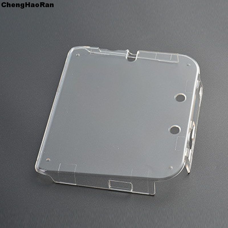 1piece Clear Crystal Protective Case Cover Hard Shell Skin for 2DS + Anti Dust Film For Nintendo 2DS Screen Protector
