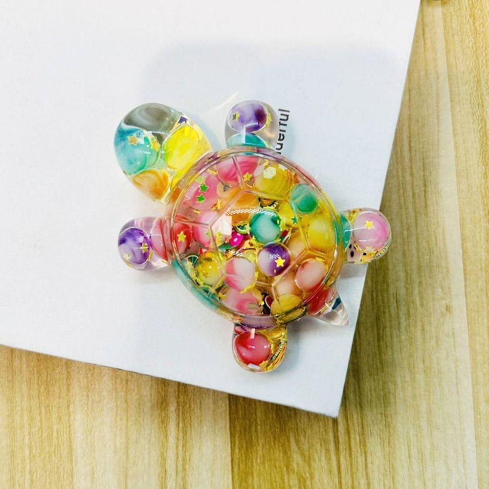 Color Turtle Figurine Flash Flowing Sand Car Interior Ornament Cute Fish Tank Decoration