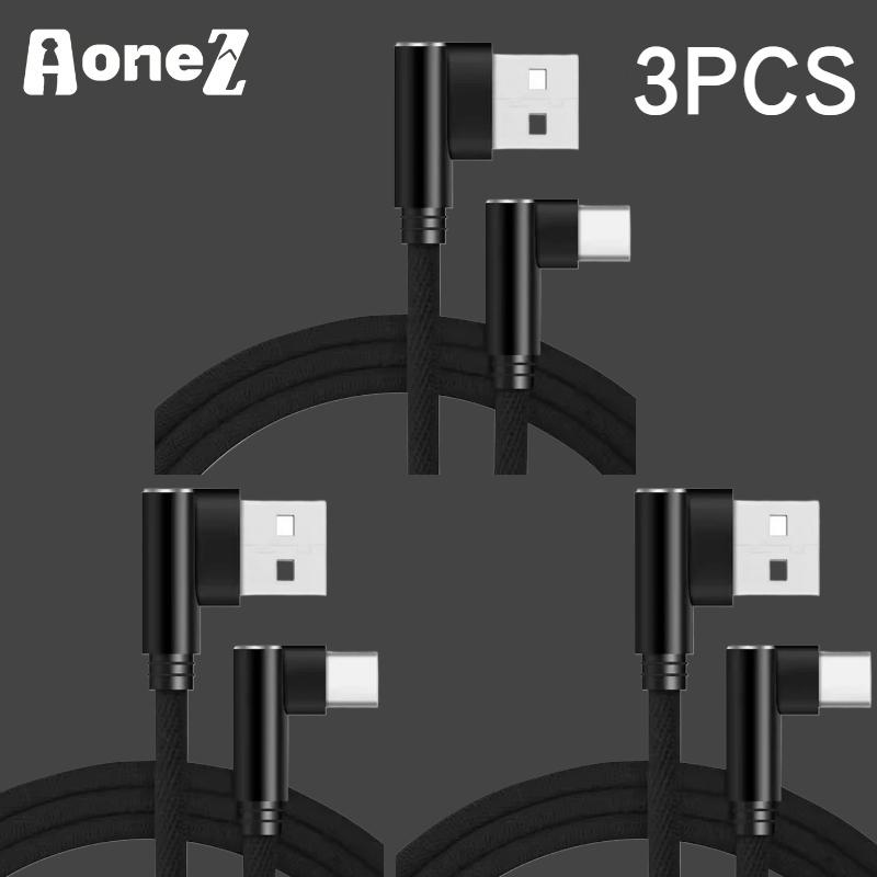 5A USB A-C Cable 90 Degree Elbow Fast Charge Phone Charger Type C Data Cord For Samsung Xiaomi Huawei 40W Quick USB Wire