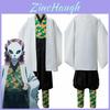 Demon Slayer Kimetsu No Yaiba Sabito Costume Cosplay Raffinato Set Kimono Mantello Per Fan