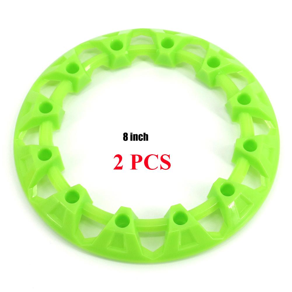 2Pcs 8-inch ATV Wheel Trim Hub Protection Decor Rim Cap Universal Vehicle All Terrain Wheel Plastic Cover Fit 8 Inch Tires