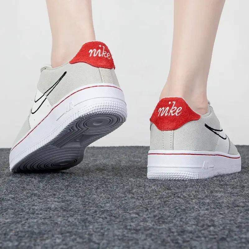 Air Force 1 LV8 S50 GS 'Light Stone University Red' Sneakers DB1561-100