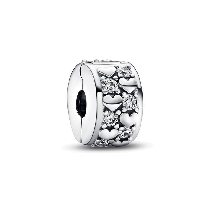 Pandora MOMENTS Heart Shining Love Eternal Charm Women s Silver 792235C01