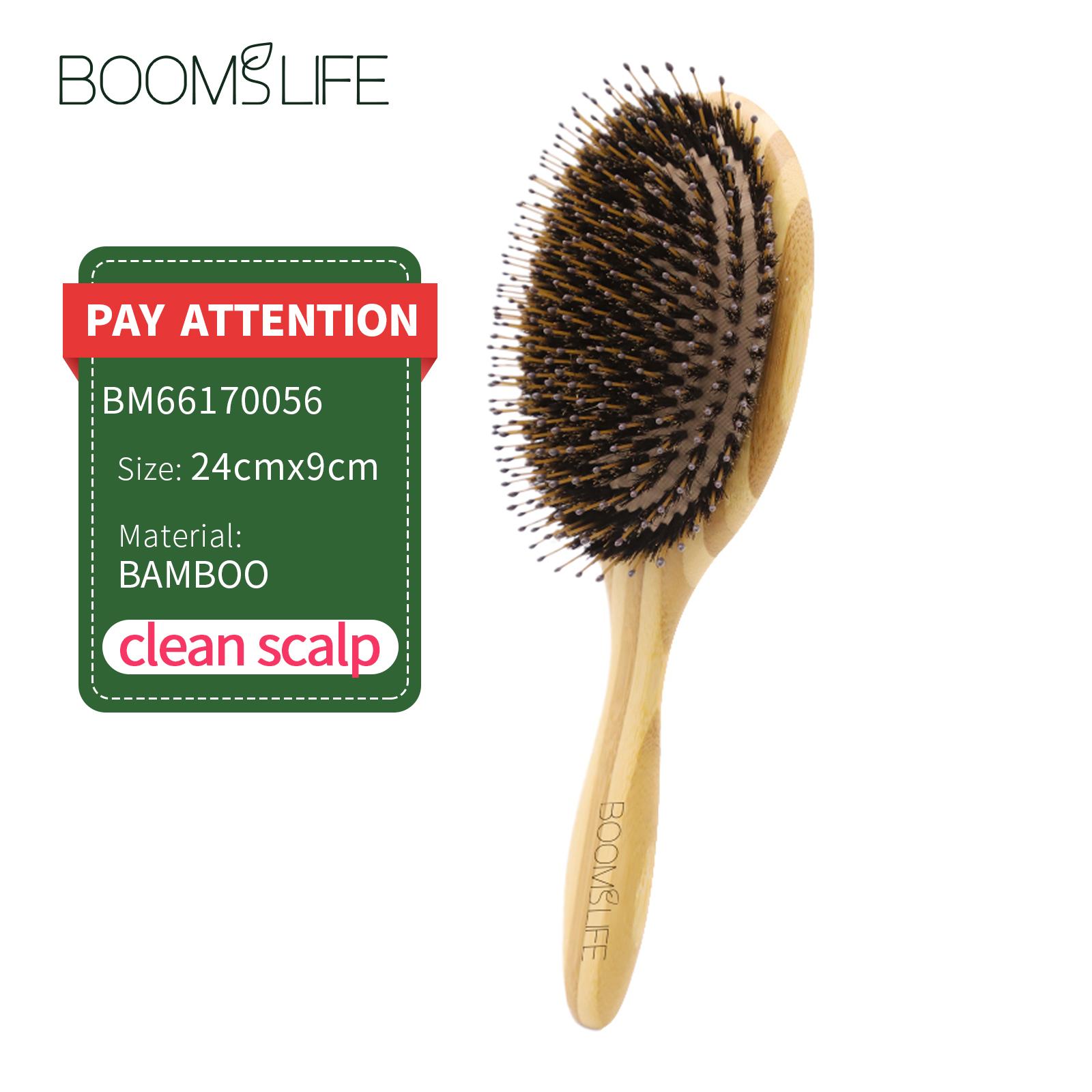 Soft Boar Bristle Hair Brush and Comb For hair Bamboo Hair Brush Massage Hair Combs for Women  Hair Beauty Care Salon Tools boar mix nylon