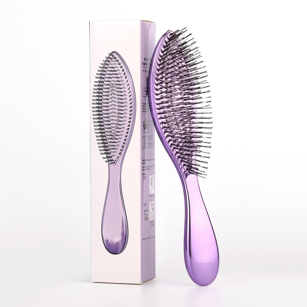 Premium Head Massager Scalp Brush Rose Gold ABS Plastic Wet Dry Hair Detangling Shampoo Massage Comb Styling Accessories