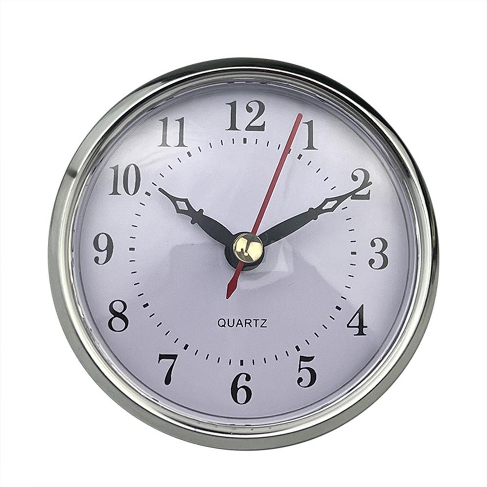 80mm Quartz Clock Insert Round Clocks Head Silver Accessories Classic Clock DIY Rabic Roman Numeral New Practical