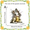 3D Visual Effect Easter Bunny Wall Stickers Cute Removable Adhesive Wallpaper Hole Break Design Bunny Egg Pattern Wall Stickers