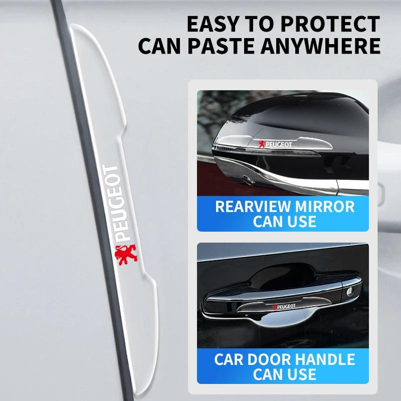 Car Door Edge Transparent Anti Scratch Protection Strips Bumper Scuff Sticker For Peugeot 408 5008 RCZ 208 3008 2008 206 207 307