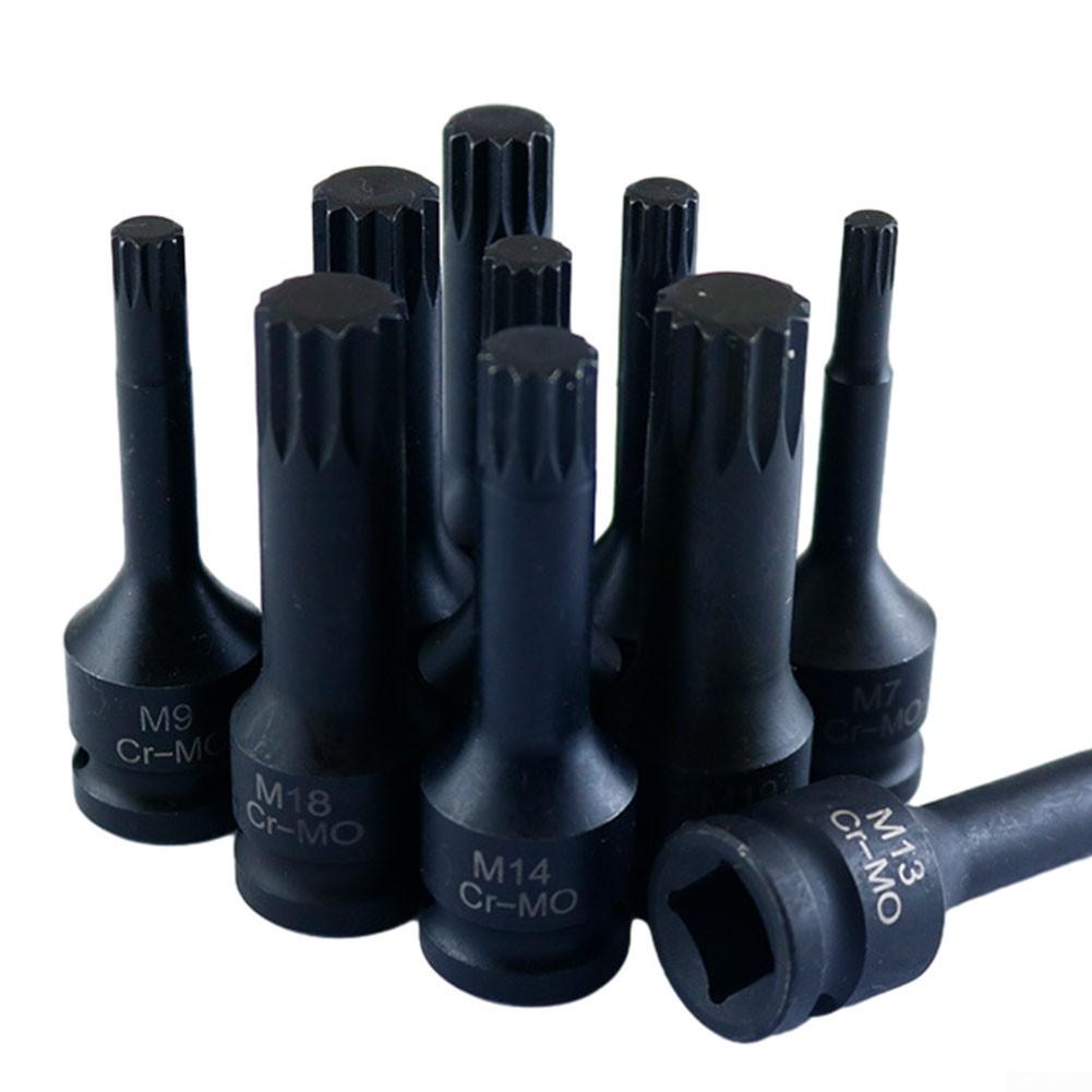 Bildeler Svart CR MO Inch Drive Skiftenøkkel Socket Adapter