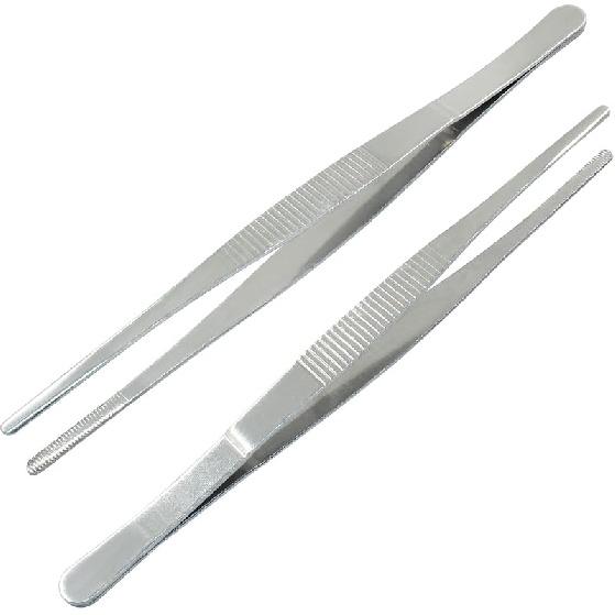 2 Pcs 8 Inch Stainless Steel Forceps, Straight Metal Tweezers General Application for Kitchen, Crafts, Plants 8 Inch