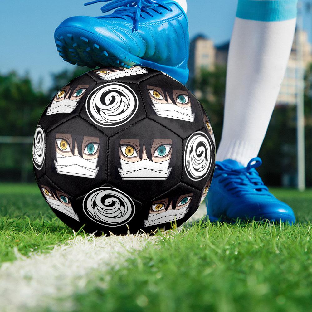 1pc Demon Slayer Kimetsu no Yaiba Soccer Ball Size 5 Indoor Soccer Ball Fashion Colorful Backyard Game - Great For Sports Fans Gift HE20