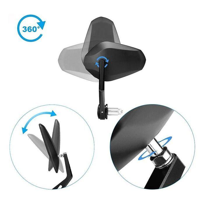 Rétroviseur Embout de guidon avec ECE Retroviseur moto paire Zaddox SP6
