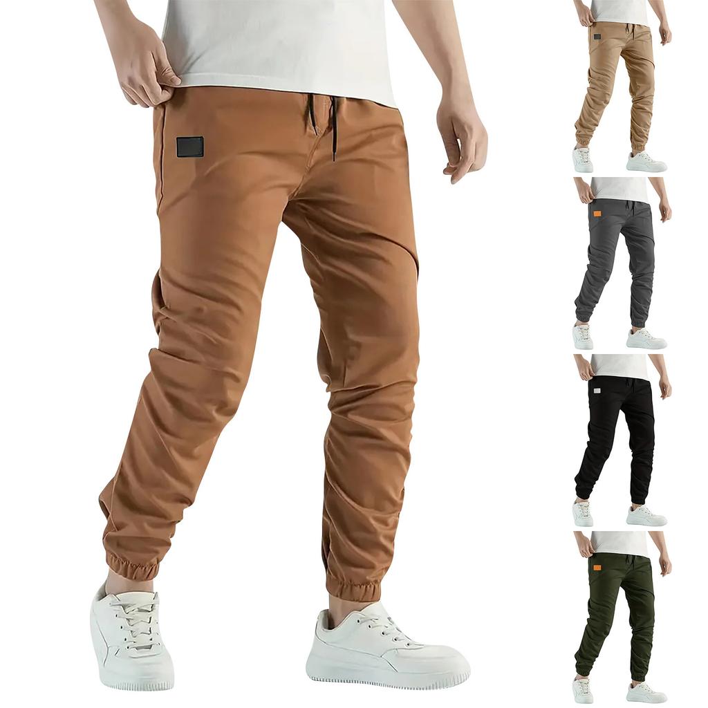 Spodnie męskie ze ściągaczem i wieloma kieszeniami, swobodne, spodnie trekkingowe, spodnie bawełniane twill