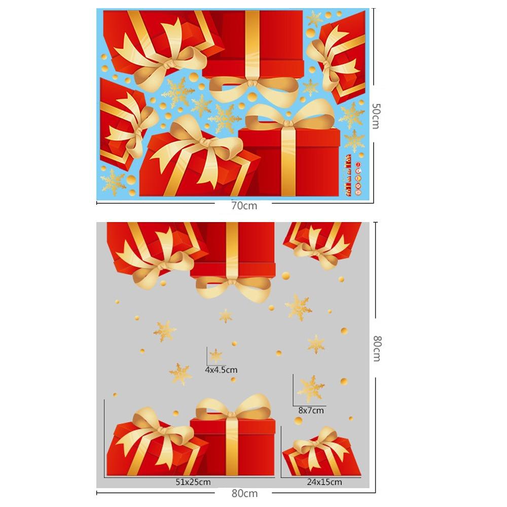 PVC Window Sticker Santa Claus Glass Sticker Fashion Xmas Decal  Shopping Mall