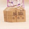 100pcs  Merry Christmas Tags Kraft Paper Card Gift Label Tag DIY Hang Tags Gift Wrapping Decor Gift Card