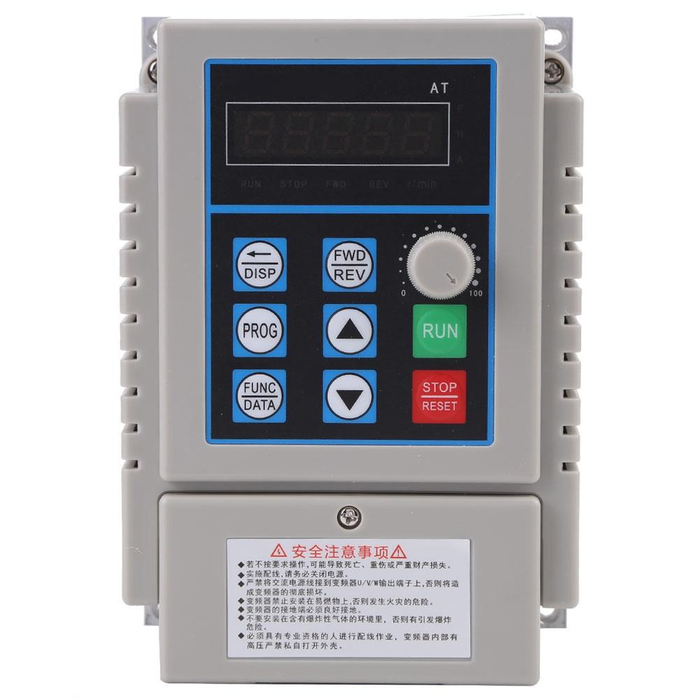 1pc AC 220V 0.75kW Variable Frequency Drive VFD Speed Controller Inverter Single Phrase
