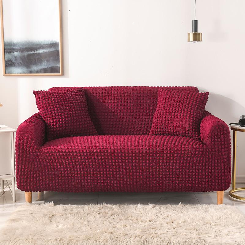 Bubble Yarn Fabric Full Wrap Sofa Cover for All Seasons