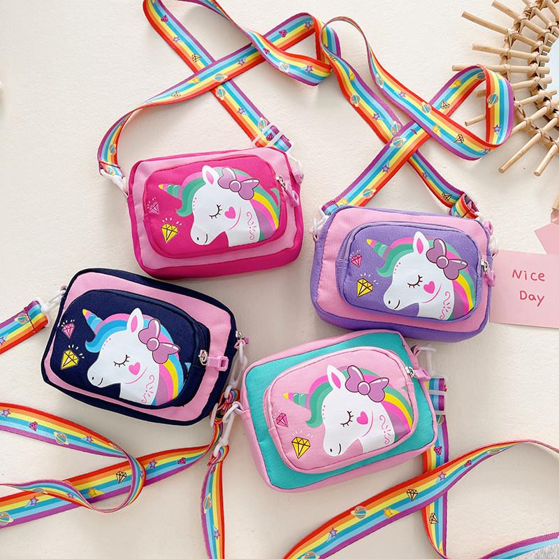 Adorable Cartoon Kids Shoulder Bag Breathable Durable Oxford Cloth Cute Accessory