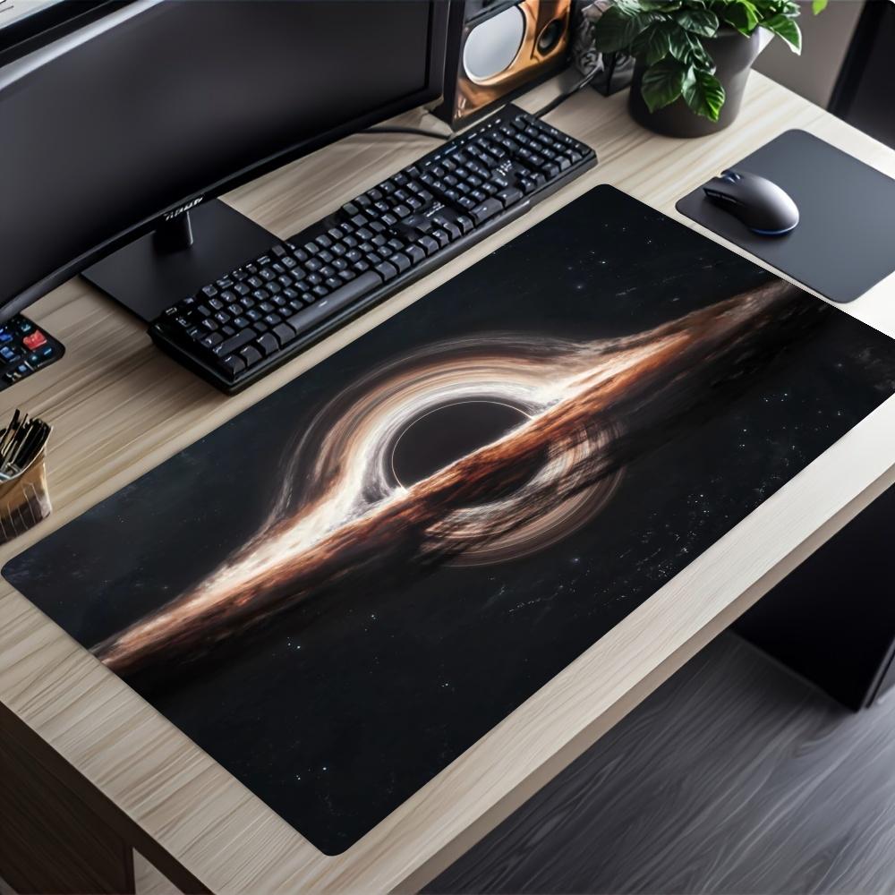 Purple Nebula Cosmic Black Hole Mouse Pad Large Gaming Mats Playmat Office Desk Accessories Carpet Rug Desk Mat Speed Mouse Pads