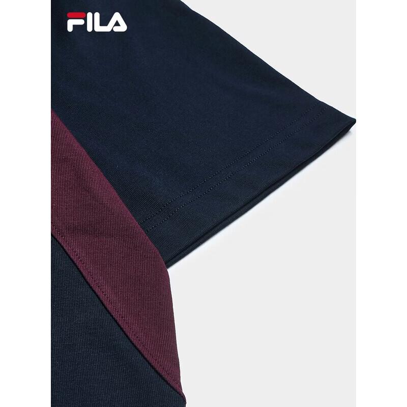 Fila Men's 2026 Spring Relaxed Fit Colorblock Knit Short Sleeve T-Shirt