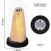 Halloween Cute Ghost Night Light Indoor Decoration Light Up Ghost In Plastic Cloche Halloween Decorations for Home Party Decor