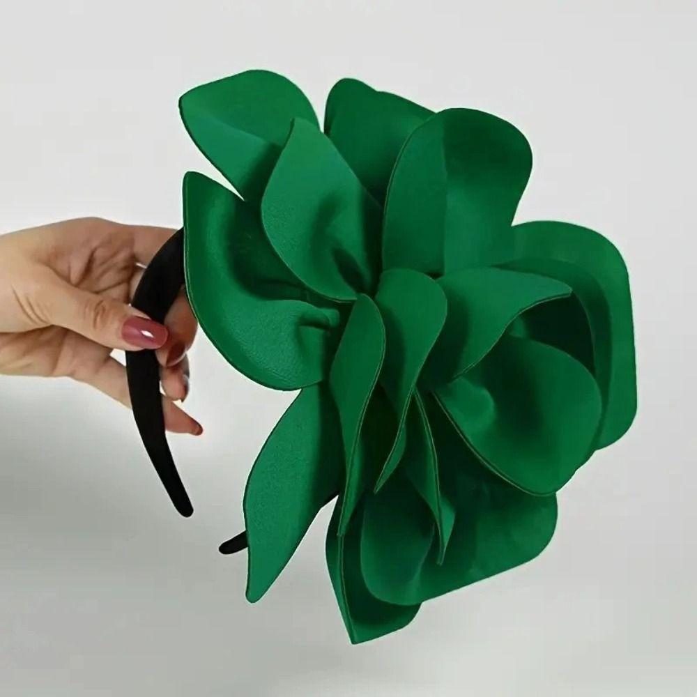 Exquisite Large Rose Flower Headband Elegant Oversized Flower Headpiece  Stage Performance