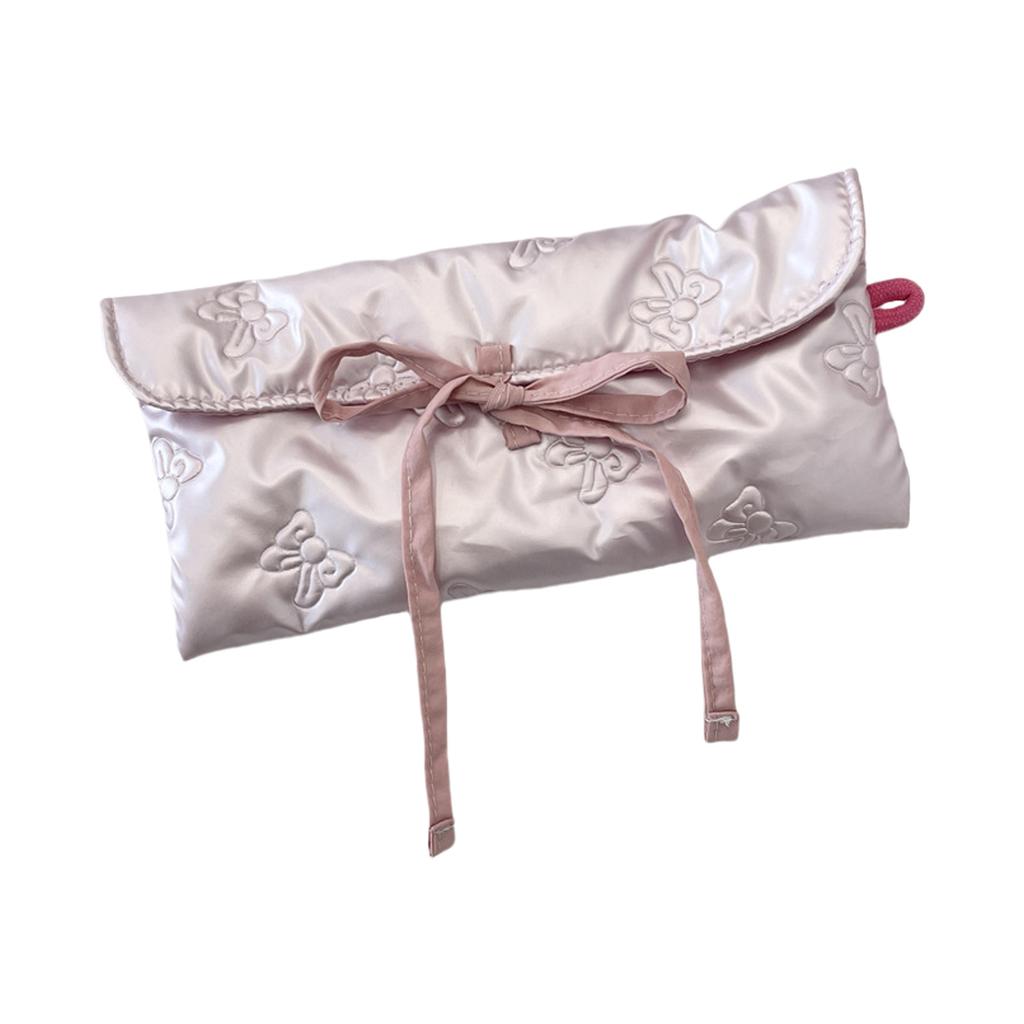 Bows Change Purse Flip Pencil Case Quilted Wallets Money Bag Coin Purse Change Bag Simple Change Purse Cosmetic Bag