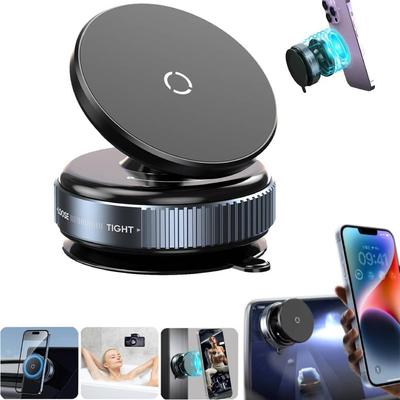 For Magsafe Magnetic Vacuum Adsorption Suction Cup Bracket 360° Rotation Magnetic Car Stable Holder for iPhone 12-16 Smartphone