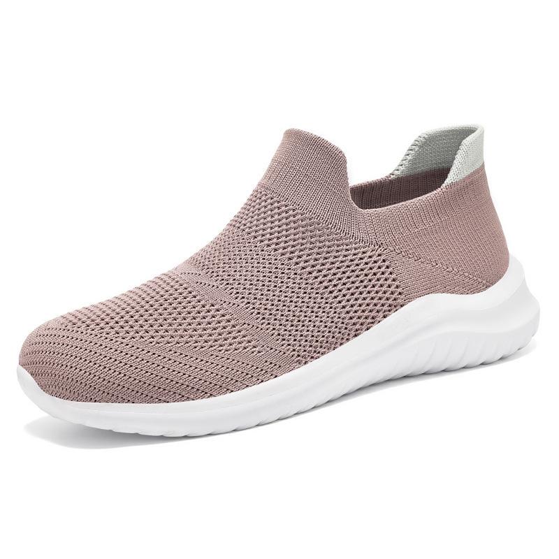 Shoes Women's Shoes Versatile Soft-soled Casual Shoes Fly-woven Breathable Mesh Shoes One-pedal Single Shoes Lightweight Mother Shoes